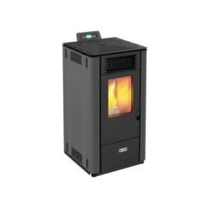 Estufa de pellet canalizable Steel 12C 10kW gris Stove Canadian+77 sacos de pellets