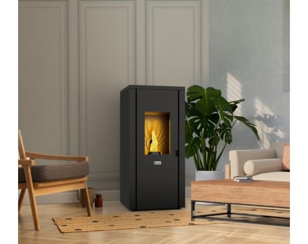 Estufa pellet Egan 9kW negro Stove Canadian - Imagen 2