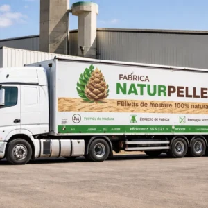 1 CAMIÓN – 24 PALETS Naturpellet – 1.680 SACOS DE 15 KG – 25.200 KG NETOS (25,2 TONELADAS).