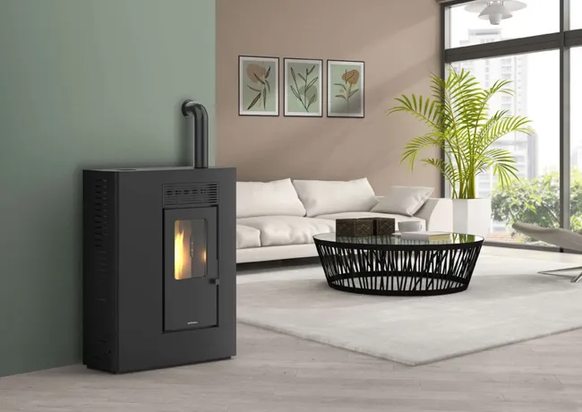Estufa de Pellets Canalizable TIANA de 10 kW Negra - Imagen 4