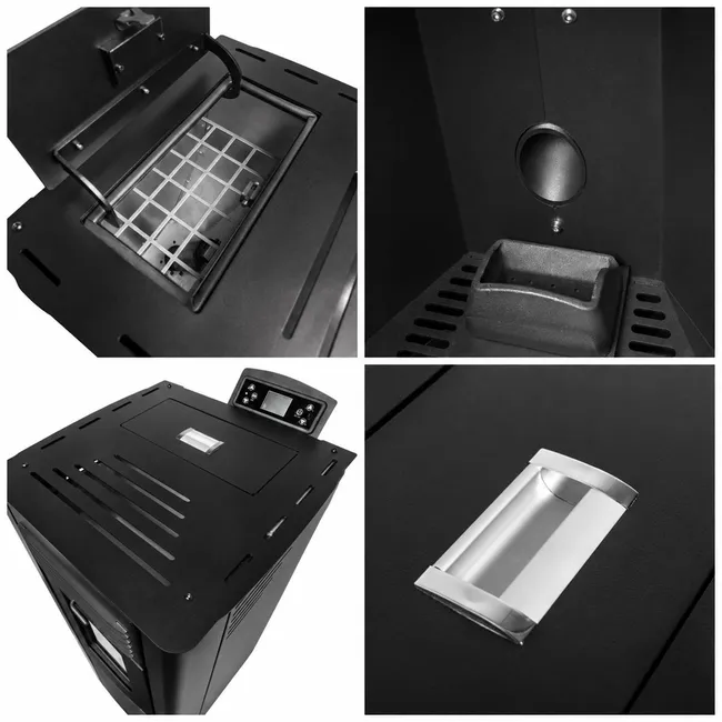 Estufa de pellets 11 kW A++ 92% con Wi-Fi incluido para 255 m³ - Imagen 3